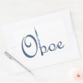 Oboe-script Rechthoekige Sticker (Envelop)