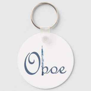 Oboe-script Sleutelhanger