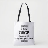 Oboe - Speel zelf Funny Deco Music Tote Bag (Voorkant)