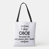 Oboe - Speel zelf Funny Deco Music Tote Bag (Achterkant)