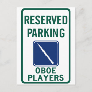 Oboe spelers parkeren briefkaart