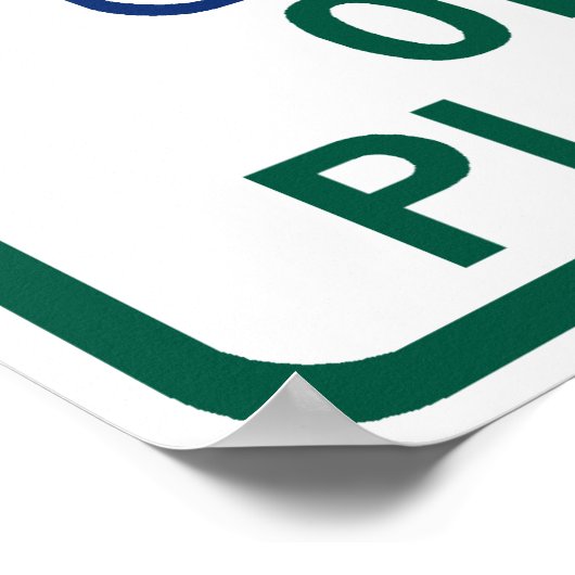 Oboe spelers parkeren poster (Hoek)