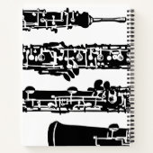 Oboe Spiral-laptop in zwart-wit Notitieboek (Achterkant)