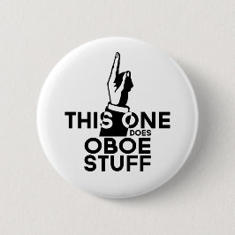 Oboe Stuff - Funny Oboe Music Ronde Button 5,7 Cm