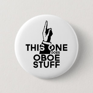 Oboe Stuff - Funny Oboe Music Ronde Button 5,7 Cm