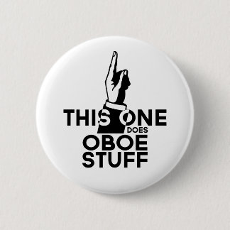 Oboe Stuff - Funny Oboe Music Ronde Button 5,7 Cm