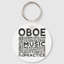 Oboe Typografie Sleutelhanger