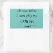 Oboe Voices zegt dat hij rechthoekige Sticker moet (Tas)