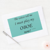 Oboe Voices zegt dat hij rechthoekige Sticker moet (Envelop)