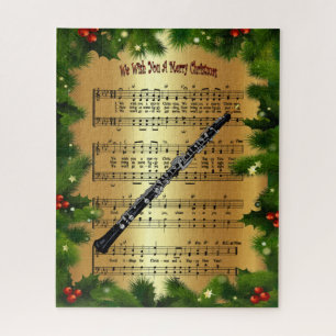 Oboe ~ "Wij wensen u een prettig kerstfeest" ~ Legpuzzel