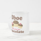 Oboe zal voor chocolade spelen matglas koffiemok (Voorkant links)