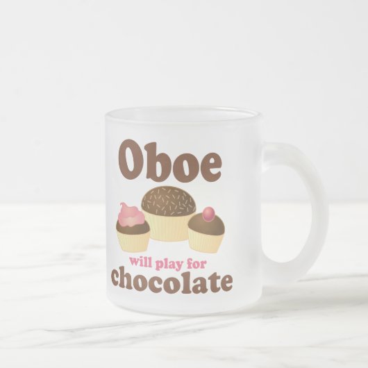 Oboe zal voor chocolade spelen matglas koffiemok (Rechts)