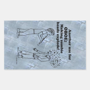 Oboe Zombie Explode Rechthoekige Sticker