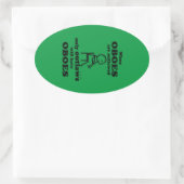 Oboes met een verbod op ovaal Sticker (Tas)