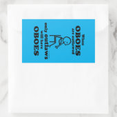 Oboes verbiedt rechthoekige Sticker (Tas)