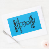 Oboes verbiedt rechthoekige Sticker (Envelop)