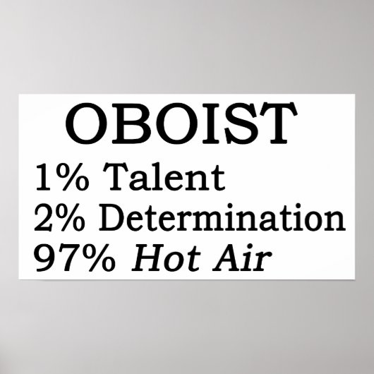 Oboist Hot Air Poster (Voorkant)