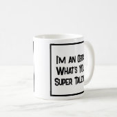 Oboïst Super Talent. KoffieMok (Voorkant rechts)