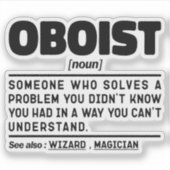 Oboist zelfstandig naamwoord definitie band memen  sticker (Voorkant)