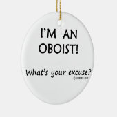 Oboïste excuses keramisch ornament (Rechts)