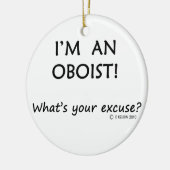 Oboïste excuses keramisch ornament (Links)