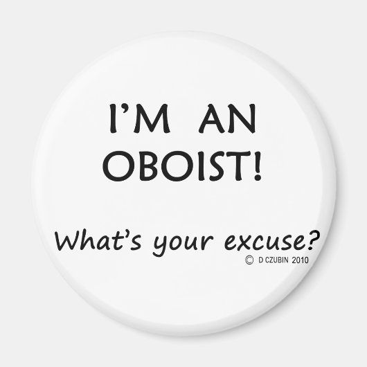 Oboïste excuses magneet (Voorkant)