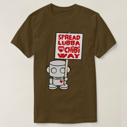 OBOT Speelgoed Robot Spread Lubba de Chibi Way T-shirt (Design voorkant)