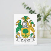 O'Boyle Family Crest Briefkaart (Staand voorkant)