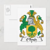 O'Boyle Family Crest Briefkaart (Voorkant / Achterkant)