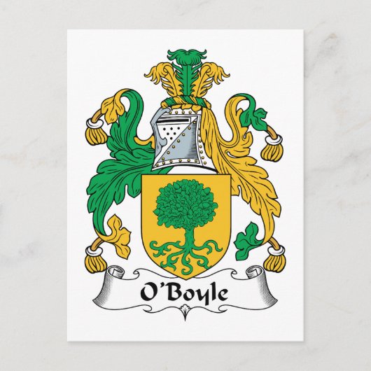 O'Boyle Family Crest Briefkaart (Voorkant)