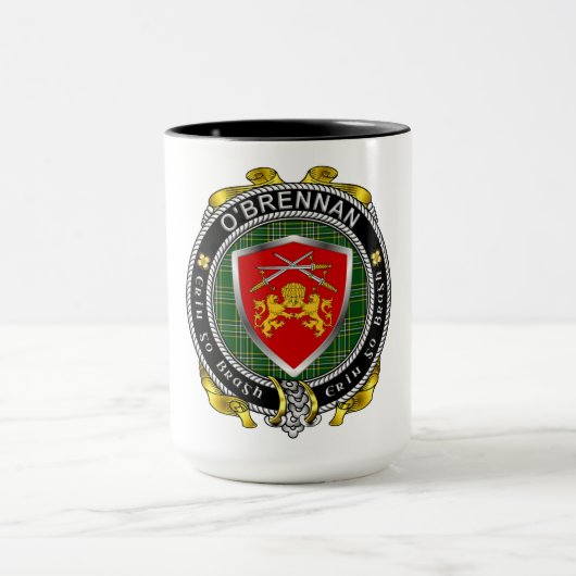 O'Brennan Irish Shield Badge Mok (Midden)