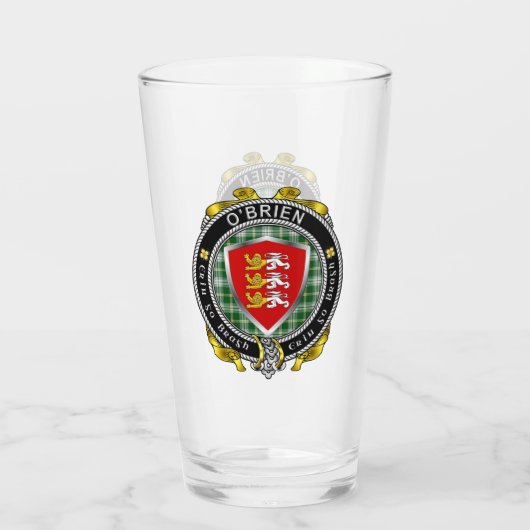 O'Brien/Brien Irish Shield Bierglas Glas (Achterkant)
