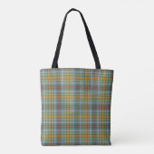 O'Brien Clan Tartan Kleurrijke Plaid Monogram Tote Bag (Achterkant)
