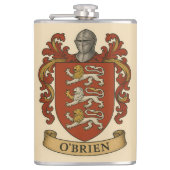 O'Brien Coat of Arms Flask Heupfles (Voorkant)