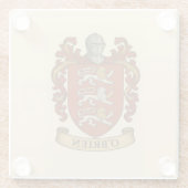 O'Brien Coat of Arms Glass Coaster Glazen Onderzetter (Achterkant)