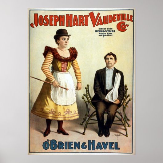 "O'Brien en Havel"  Vaudeville Poster (Voorkant)
