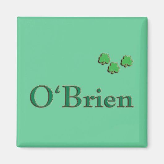 O'Brien Familie Magneet (Voorkant)