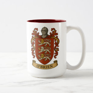 O'Brien familiewapensmok Tweekleurige Koffiemok