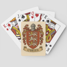 O'Brien familiewapenspeld Pokerkaarten