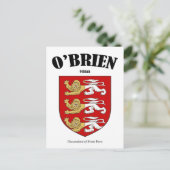 O'Brien Family Crest Briefkaart (Staand voorkant)