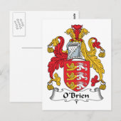 O'Brien Family Crest Briefkaart (Voorkant / Achterkant)