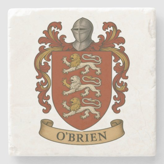 O'Brien Family Crest Keychain Stenen Onderzetter (Voorkant)