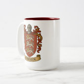 O'Brien Family Crest Mug Tweekleurige Koffiemok (Voorkant links)