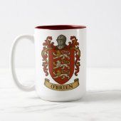O'Brien Family Crest Mug Tweekleurige Koffiemok (Links)