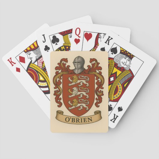 O'Brien Family Crest Poker cards Pokerkaarten (Achterkant)
