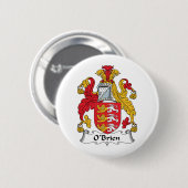 O'Brien Family Crest Ronde Button 5,7 Cm (Voorkant /achterkant)
