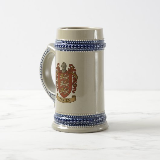O'Brien Family Crest Stein Mug Bierpul (Voorkant links)