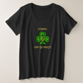 O'Brien Iers T-shirt met Keltische Knoop Plus Maat (Design voorkant)