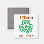 O'Brien Irish Kisses Clover Shamrocks Lips Magneet (Voorkant / Achterkant)