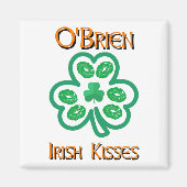 O'Brien Irish Kisses Clover Shamrocks Lips Magneet (Voorkant)